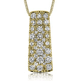 This shimmering white gold pendant dazzles with an incredible 1.50 ctw of white diamonds set into its surface