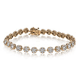 This glamorous bracelet dazzles with an incredible 3.78 ctw of round white diamonds in a white gold setting