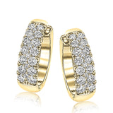 These substantial white gold earrings are the perfect showcase for a stunning 2.02 ctw of round white diamonds