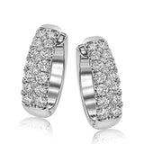 These substantial white gold earrings are the perfect showcase for a stunning 2.02 ctw of round white diamonds