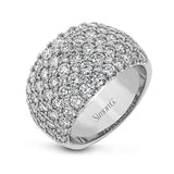 This wonderful, contemporary wedding band glitters with a remarkable 3.01 ctw of round white diamonds set in white gold.
