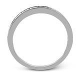 This sleek, minimalist white gold wedding set features a distinctive design with an impressive 1.05 ctw of baguette shaped white diamonds.
