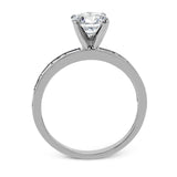 This sleek, minimalist white gold wedding set features a distinctive design with an impressive 1.05 ctw of baguette shaped white diamonds.