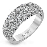 This wonderful, contemporary wedding band glitters with a remarkable 2.00 ctw of round white diamonds set in white gold.