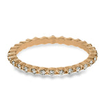 Featuring a modern stackable design, this band rose gold is accented by .40 ctw round cut white diamonds.