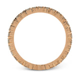 Featuring a modern stackable design, this band rose gold is accented by .40 ctw round cut white diamonds.