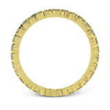 Featuring a modern stackable design, this band yellow gold is accented by .40 ctw round cut white diamonds.