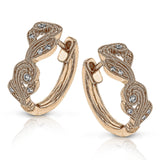 These vintage-inspired hoop earrings have a milgrain accented filigree design and are set with .20 ctw of white diamonds.