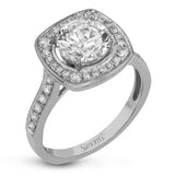 This rose gold ring radiates timeless beauty with the help of .39 ctw of round white diamond accents.