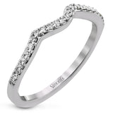 This nature inspired 18K engagement ring has a simple twist design with a combination of high polish gold band and .20 ctw RD diamonds leading up to the center