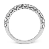 This classic wedding band contains a stunning 1.00 ctw of white round diamonds