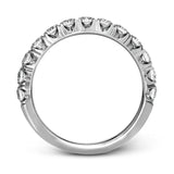 This classic wedding band features a distinctive setting style that shows off the 1.00 ctw of white diamonds to their full advantage.
