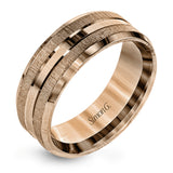 This modern take on a classic men's band features a clean, simple design with two finishes: brushed and high polish.