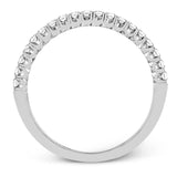 This classic wedding band contains a stunning .35 ctw of white round diamonds