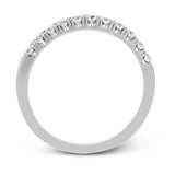 This classic wedding band features a distinctive setting style that shows off the .35 ctw of white diamonds to their full advantage.