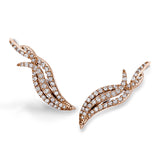 These on-trend climber earrings with an organic shape are comfortable enough for everyday wear, but have a luxurious touch of 18k white gold and .52 ctw of white diamonds.