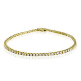This 18k gold style is a refined take on a classic tennis bracelet, with 2.00 ctw of white diamonds shining brightly.