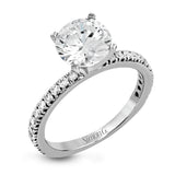 This beautiful 18k white gold wedding set contains a stunning .75 ctw of white round brilliant diamonds.