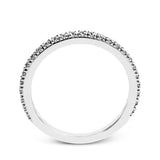 This beautiful 18k white gold wedding set contains a stunning .75 ctw of white round brilliant diamonds.