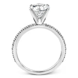 This beautiful 18k white gold wedding set contains a stunning .75 ctw of white round brilliant diamonds.