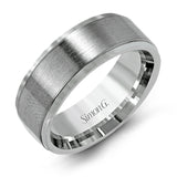 This classically styled men's wedding band features a brushed finished outside and a minimal, solid design that is perfect for everyday wear.