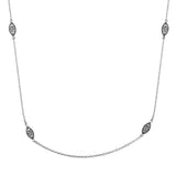This delicate white and rose gold chain is complemented by .07 ctw of white diamond accents.