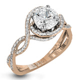 Classic with a modern twist, this white gold engagement ring features .50 ctw of sparkling white diamonds in a dramatic openwork design.