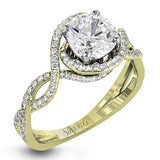 Classic with a modern twist, this white gold engagement ring features .50 ctw of sparkling white diamonds in a dramatic openwork design.