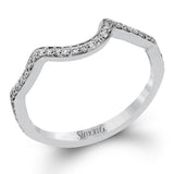 Classic with a modern twist, this white gold engagement ring features .50 ctw of sparkling white diamonds in a dramatic openwork design.