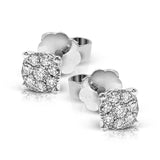 These darling 18k white gold stud earrings are a perfect choice on any day, with .25 ctw of white round brilliant diamonds.