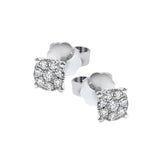 These darling 18k white gold stud earrings are a perfect choice on any day, with .25 ctw of white round brilliant diamonds.