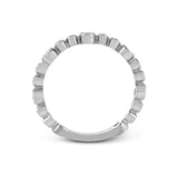 This wonderful stacking band can be worn with others or on its own. It has .30 ctw of multi-sized round white diamonds.