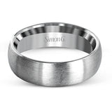 Uncomplicated but sophisticated, this classic men's wedding band features a broad design in elegant brushed white gold that will stand the test of time.