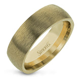 Uncomplicated but sophisticated, this classic men's wedding band features a broad design in elegant brushed white gold that will stand the test of time.