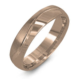Effortlessly blending contemporary design with classic styling, this two-tone men's wedding band features winding columns of brushed white gold and polished yellow gold.