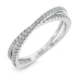 This absolutely exquisite white gold engagement ring dazzles the eye with round white diamonds.
