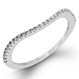 This lovely contemporary styled white gold engagement ring features a dazzling setting of .66 ctw of round cut white diamonds.