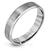 This simple but elegant men's wedding band in brushed platinum is highlighted by two smooth rims, resulting in a brilliant contemporary design.
