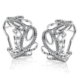 The contemporary looped design of these white gold earrings is accented by .44 ctw of sparkling white diamonds in an arresting white gold setting.