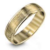Understated modern elegance highlights this white gold men's wedding band, outlined with sleek rims to create a hint of sophistication.