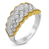 This impressive white and yellow gold ring is accentuated by 2.02 ctw of princess cut diamonds in a sparkling setting.