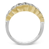 This impressive white and yellow gold ring is accentuated by 2.02 ctw of princess cut diamonds in a sparkling setting.