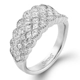 This impressive white and yellow gold ring is accentuated by 2.02 ctw of princess cut diamonds in a sparkling setting.