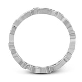 Featuring a contemporary stackable design, this white gold band is accented by a collection of .28 ctw of white diamonds.