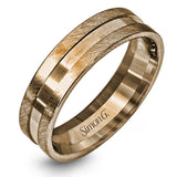 This men's band is appropriate for any occasion with a combination of both yellow and white gold in its modern design.