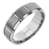 This classic two-tone gold men's band is perfect for everyday wear with a beveled edge and modern details.