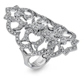 This beautiful ring is fit for royalty with an intricate design containing .60 ctw of round white diamonds.