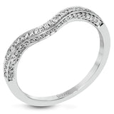 This lovely 18k white gold engagement ring design is created for an elegant oval center stone and features .77 ctw of white diamonds accented by a small touch of .03 ctw of yellow diamonds.