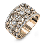 Delicate yet sophisticated, this stunning white gold ring is set with .75ctw round cut white diamonds highlighted by .27 ctw round cut white diamonds.