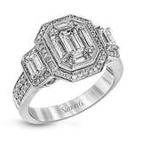 Featuring an eye-catching design, this stunning white and rose gold ring is highlighted by a 1.01 ctw center mosaic of white diamonds, accented by .28 ctw round white diamonds, .49 ctw emerald cut white diamonds, and .11 ctw round pink diamonds.